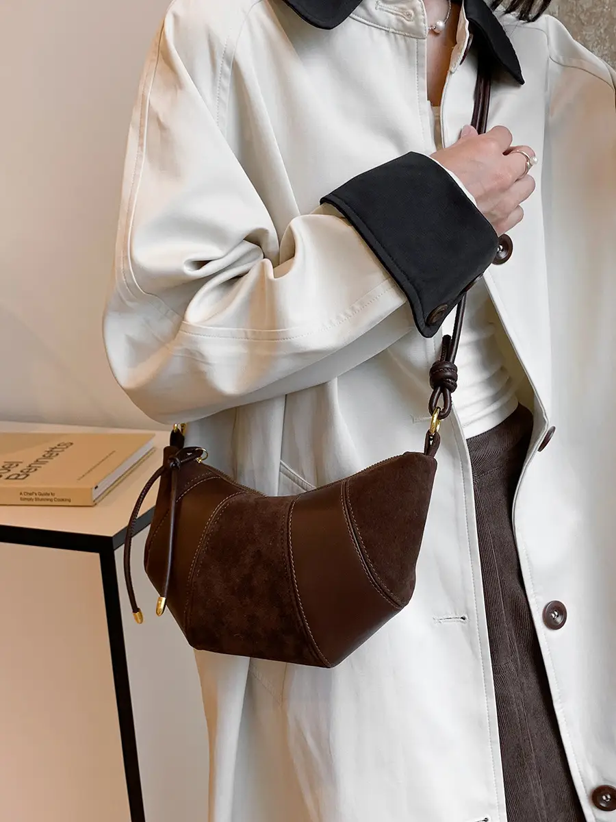 Vintage Frosted Shoulder Bag Women 2025 Casual Brown - Image 7