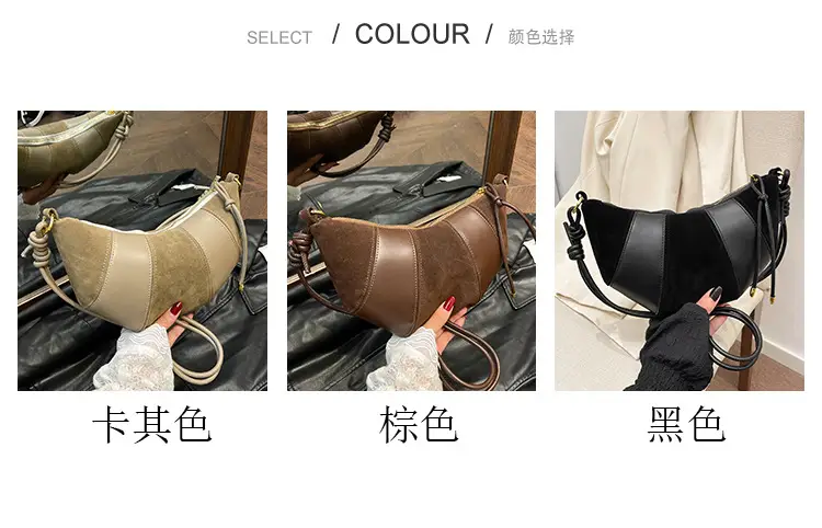 Vintage Frosted Shoulder Bag Women 2025 Casual Brown — feature 4