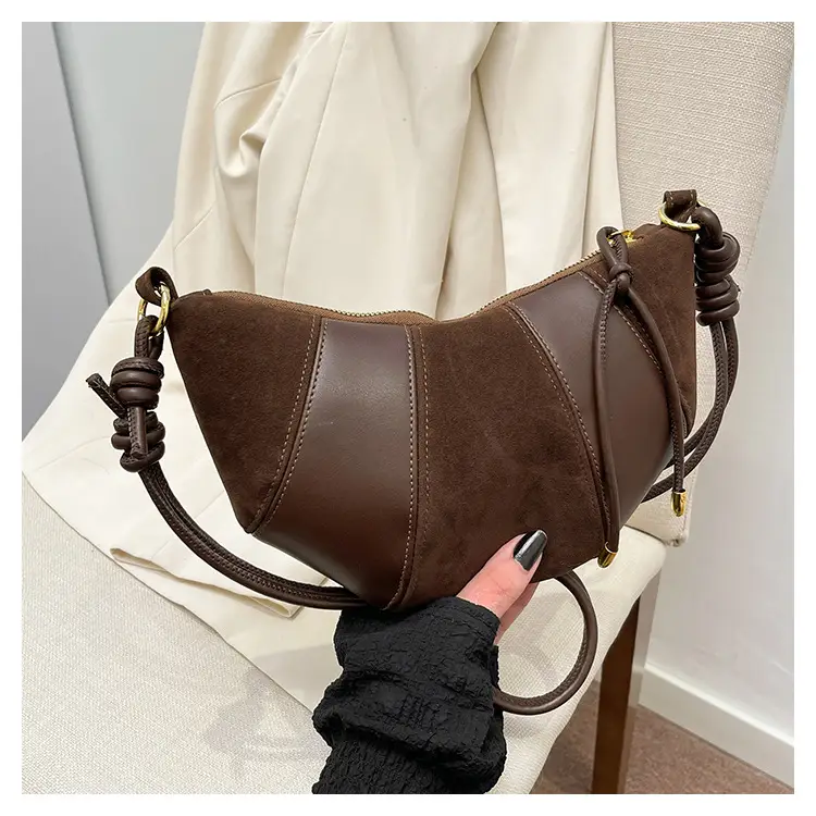 Vintage Frosted Shoulder Bag Women 2025 Casual Brown - Image 2