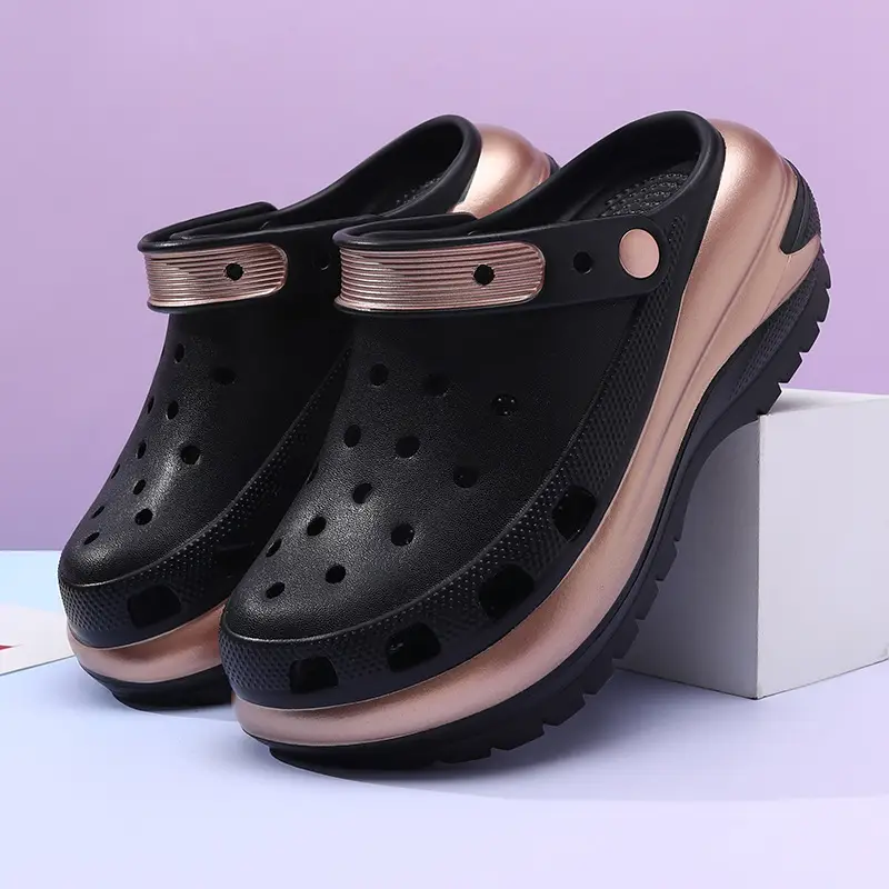 Summer Women's Cave Shoes Stomp Sense Increased Non-slip Sandals Wear-resistant Breathable Non-smelly Feet Outer Wear Beach EVA Slippers