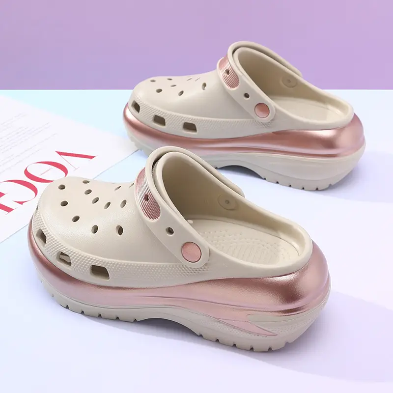Summer Women's Cave Shoes Stomp Sense Increased Non-slip Sandals Wear-resistant Breathable Non-smelly Feet Outer Wear Beach EVA Slippers