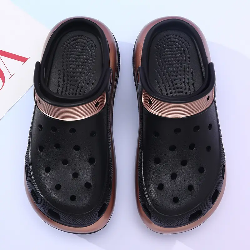 Summer Women's Cave Shoes Stomp Sense Increased Non-slip Sandals Wear-resistant Breathable Non-smelly Feet Outer Wear Beach EVA Slippers