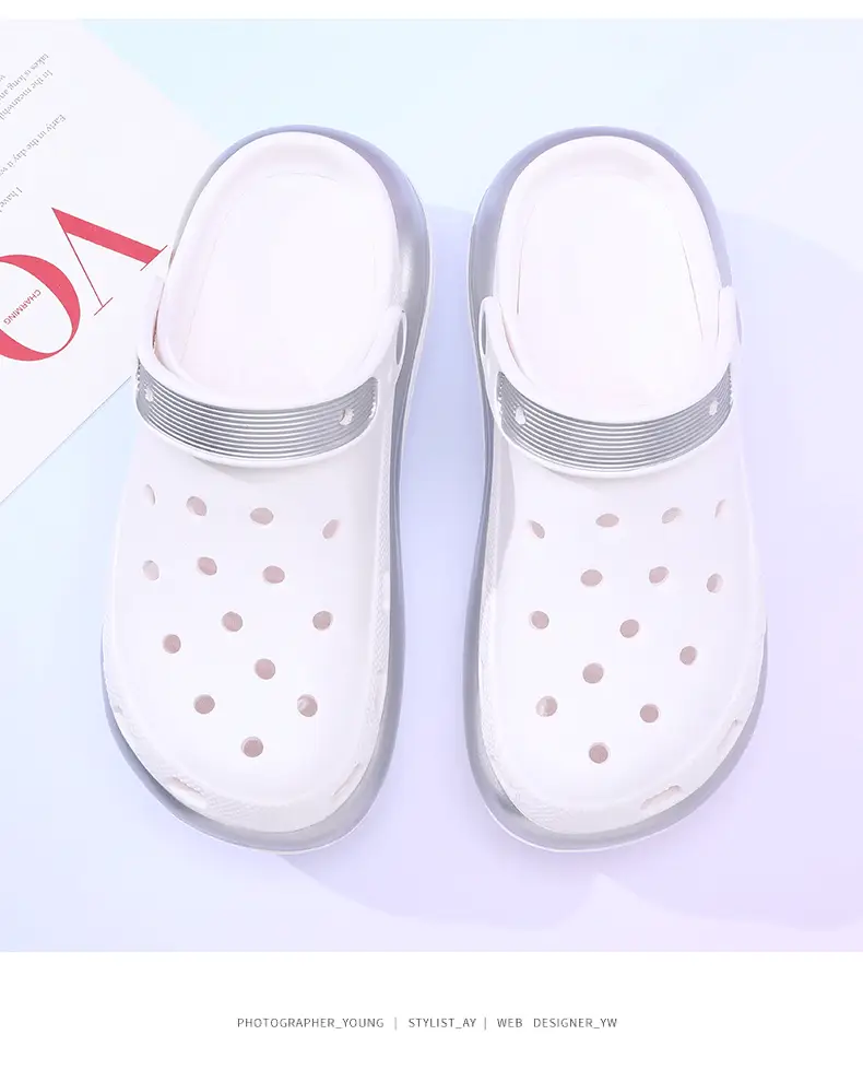 Summer Women's Cave Shoes Stomp Sense Increased Non-slip Sandals Wear-resistant Breathable Non-smelly Feet Outer Wear Beach EVA Slippers — feature 14
