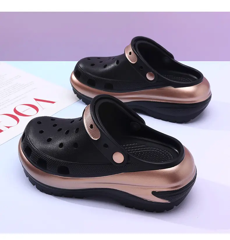 Summer Women's Cave Shoes Stomp Sense Increased Non-slip Sandals Wear-resistant Breathable Non-smelly Feet Outer Wear Beach EVA Slippers — feature 19