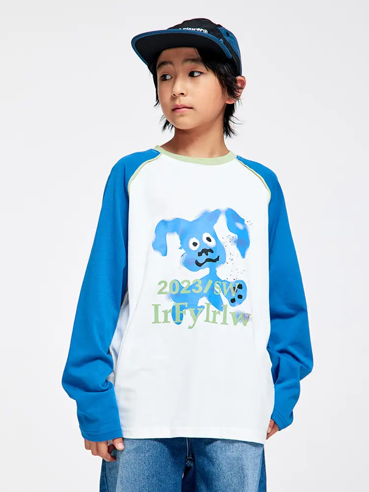Kids Raglan Sleeve T-Shirt Pink White 2023 Print - Image 6