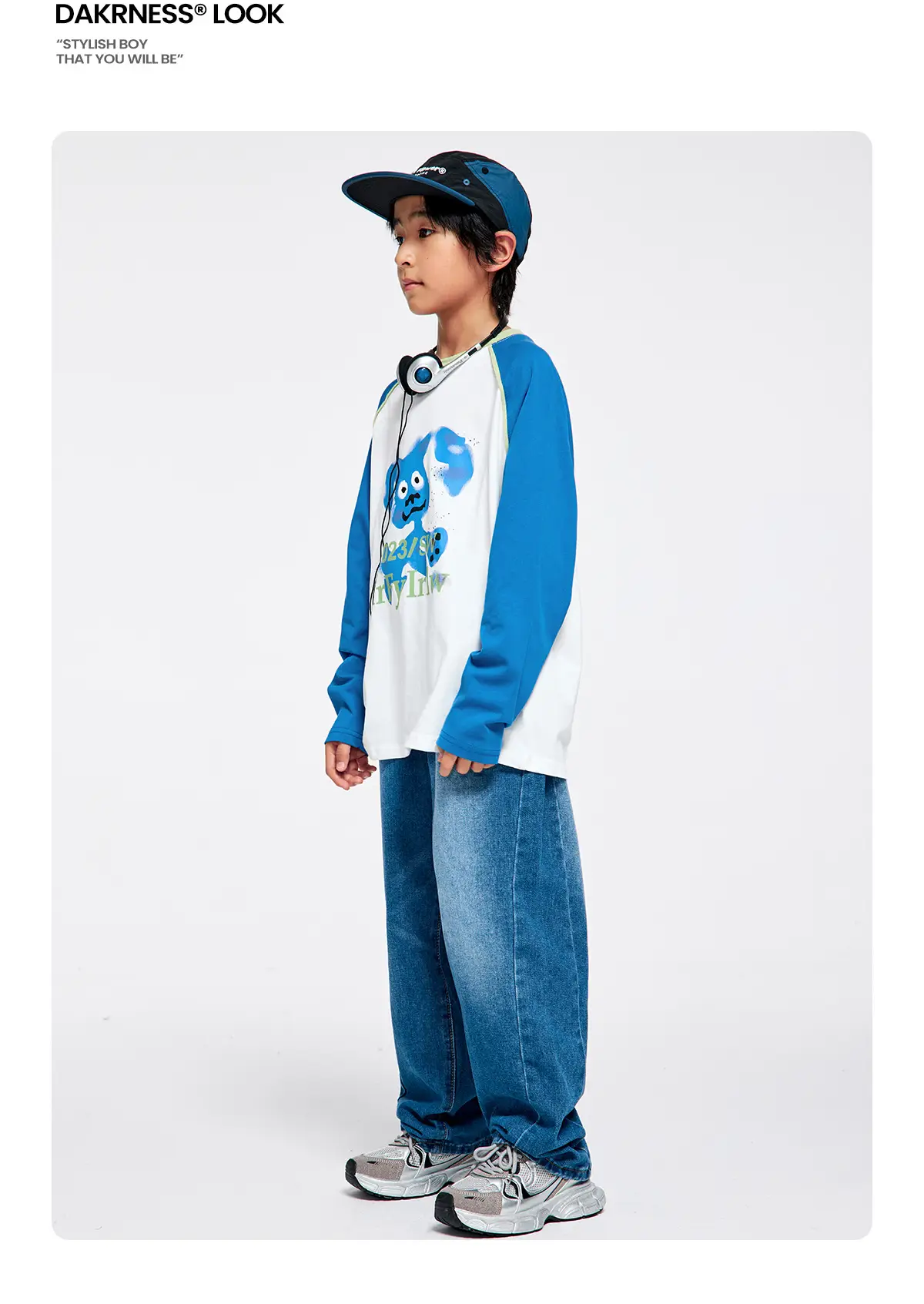 Kids Raglan Sleeve T-Shirt Pink White 2023 Print — feature 13