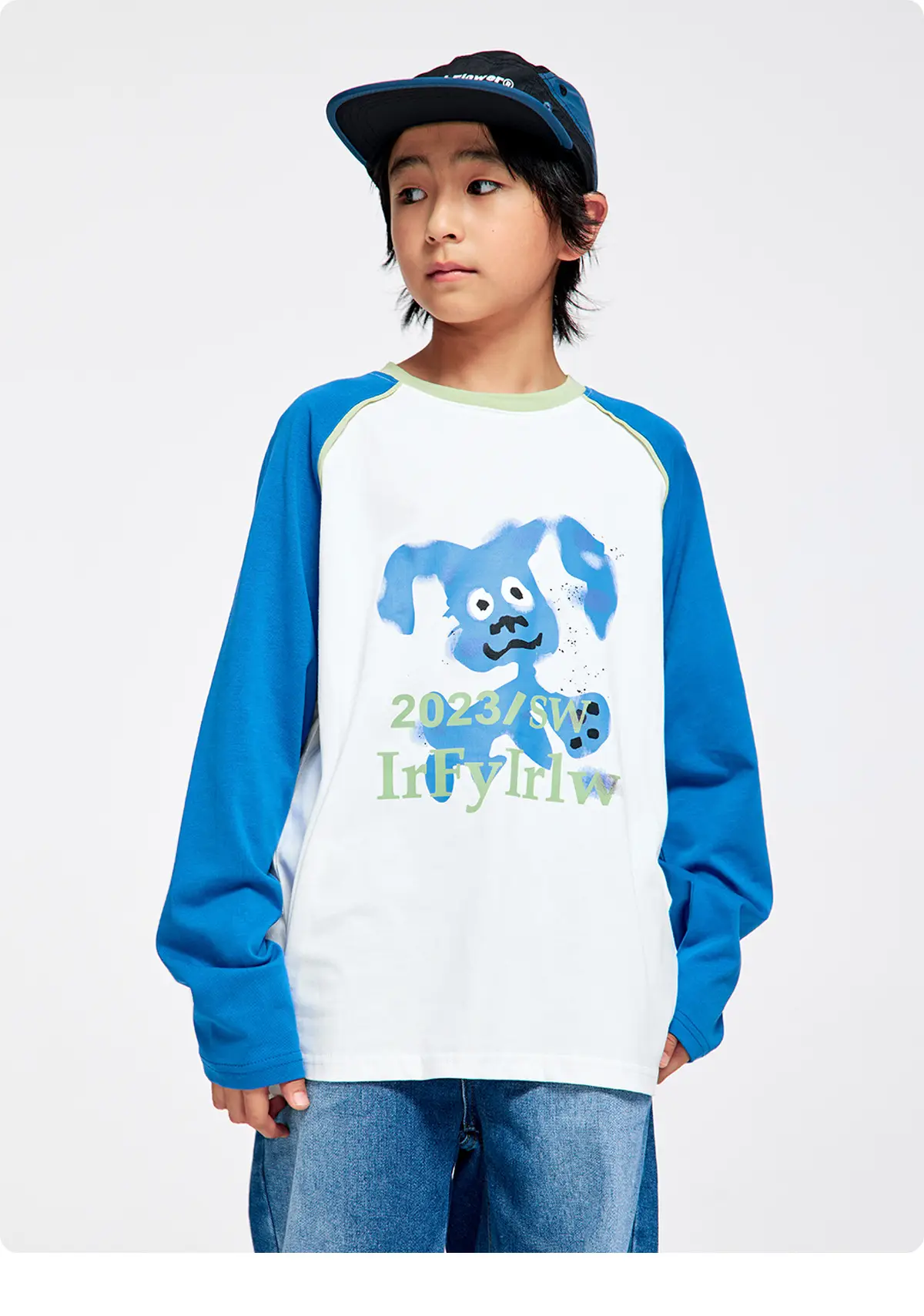 Kids Raglan Sleeve T-Shirt Pink White 2023 Print — feature 16