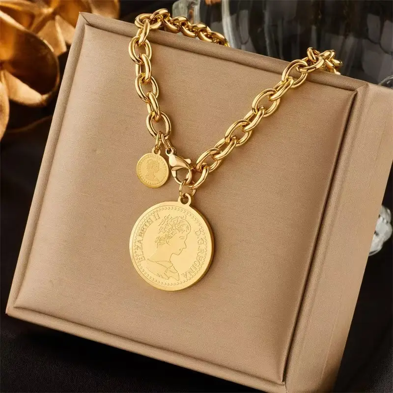 Titanium Steel Women's Necklace Joker Design Gold Chain - Image 27