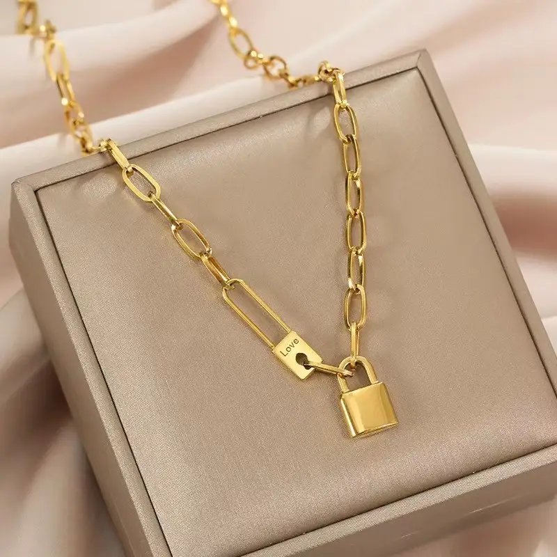 Titanium Steel Women's Necklace Joker Design Gold Chain - Image 29