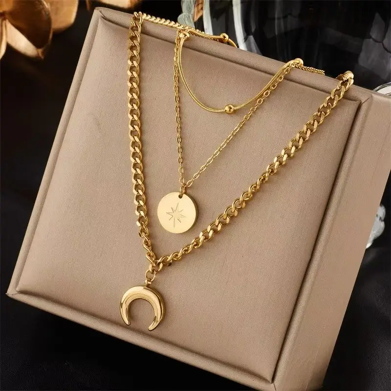 Titanium Steel Women's Necklace Joker Design Gold Chain - Image 30