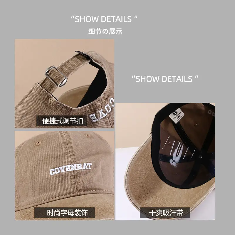Women's Embroidered Baseball Cap Old Coyen Deep Bristle - Image 10