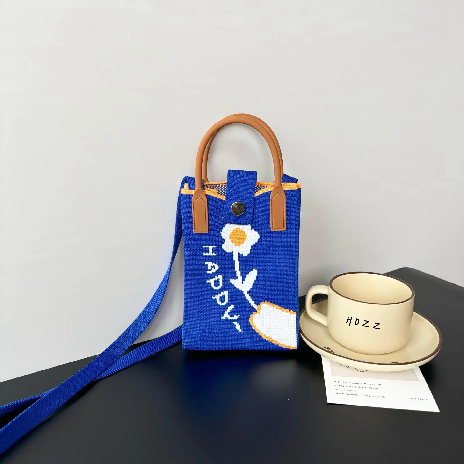 Flower Knitted Shoulder Crossbody Bag Niche Trendy