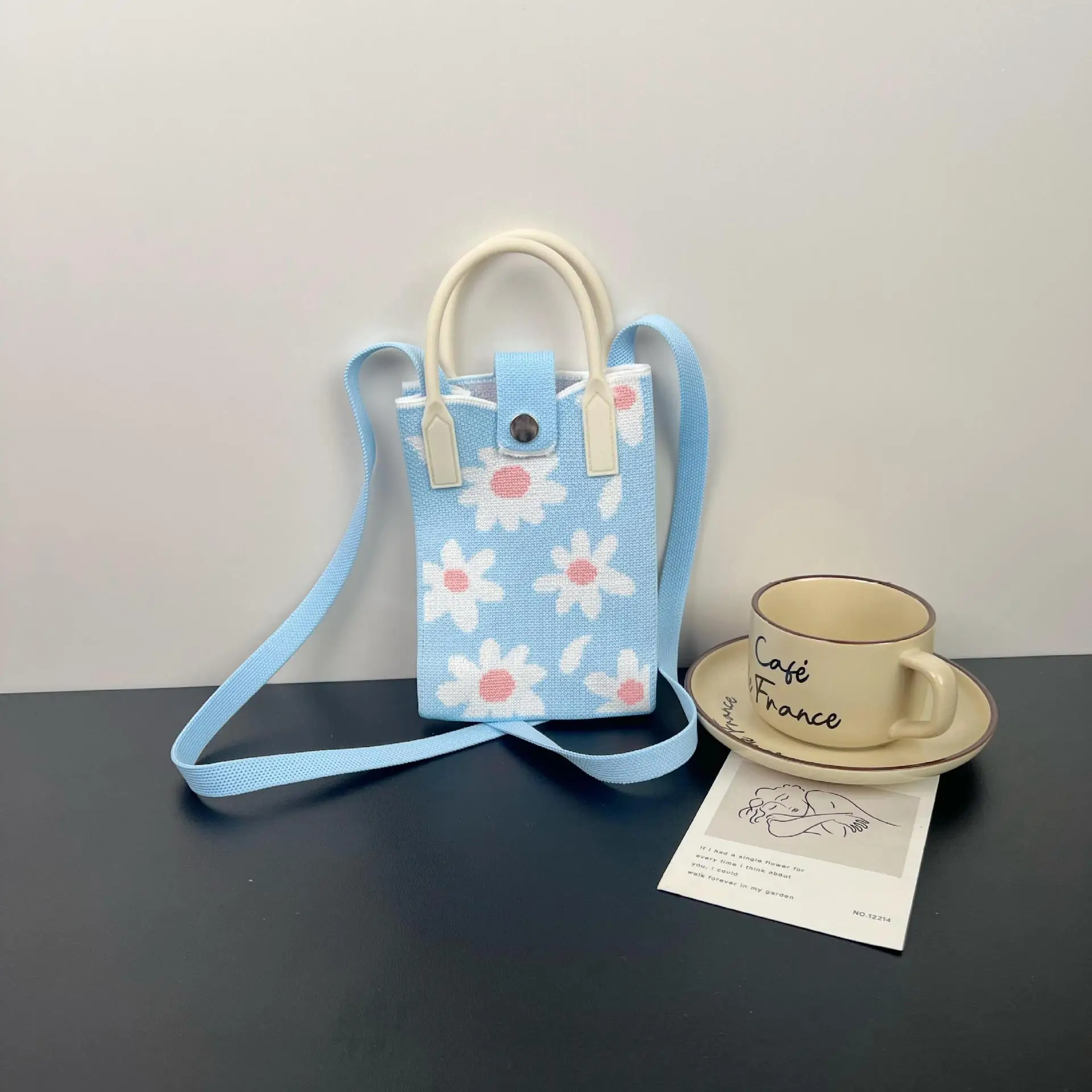 Flower Knitted Shoulder Crossbody Bag Niche Trendy — feature 14