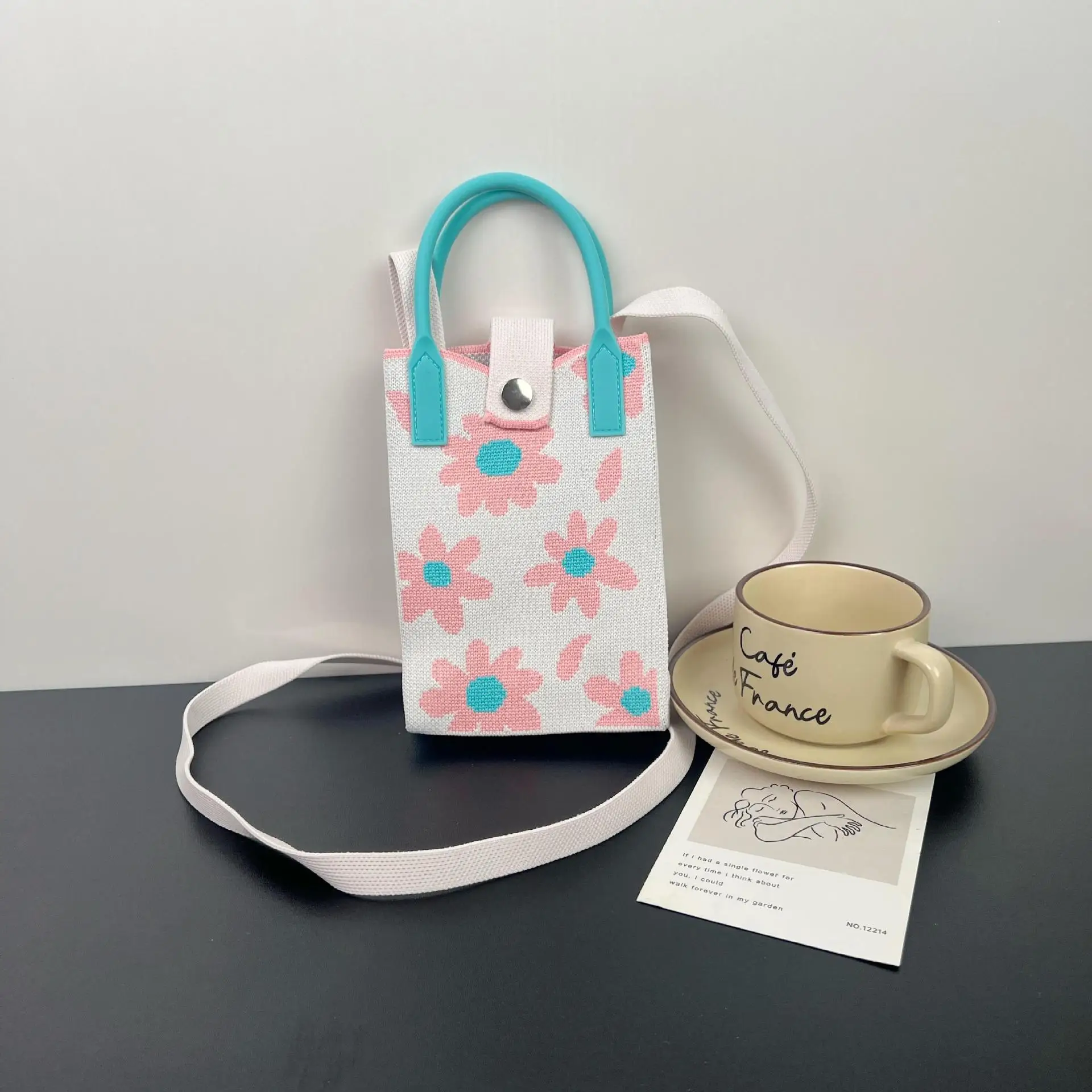Flower Knitted Shoulder Crossbody Bag Niche Trendy — feature 15