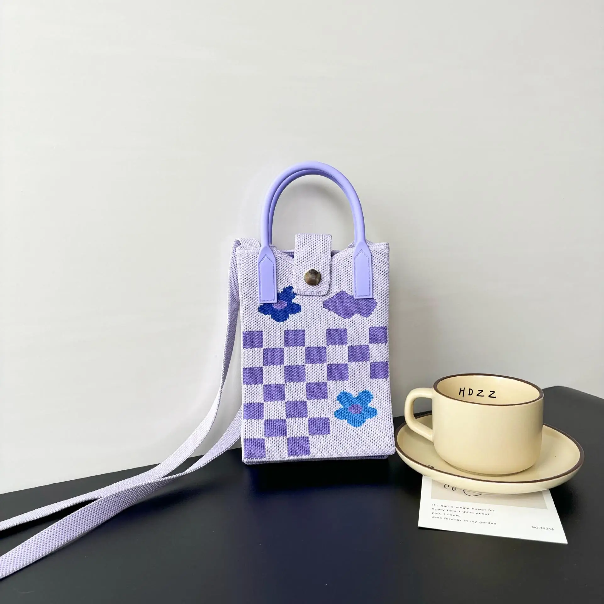 Flower Knitted Shoulder Crossbody Bag Niche Trendy