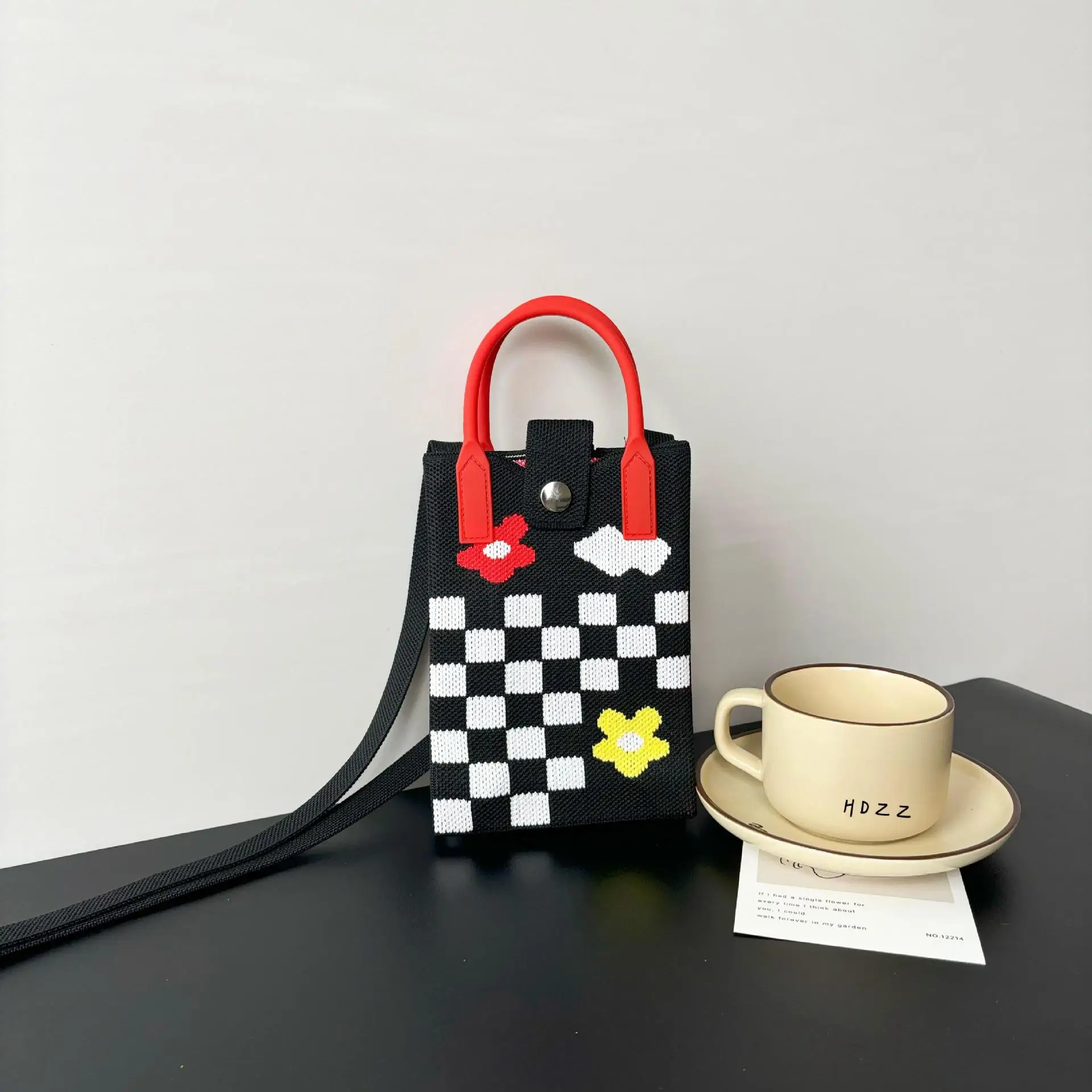 Flower Knitted Shoulder Crossbody Bag Niche Trendy