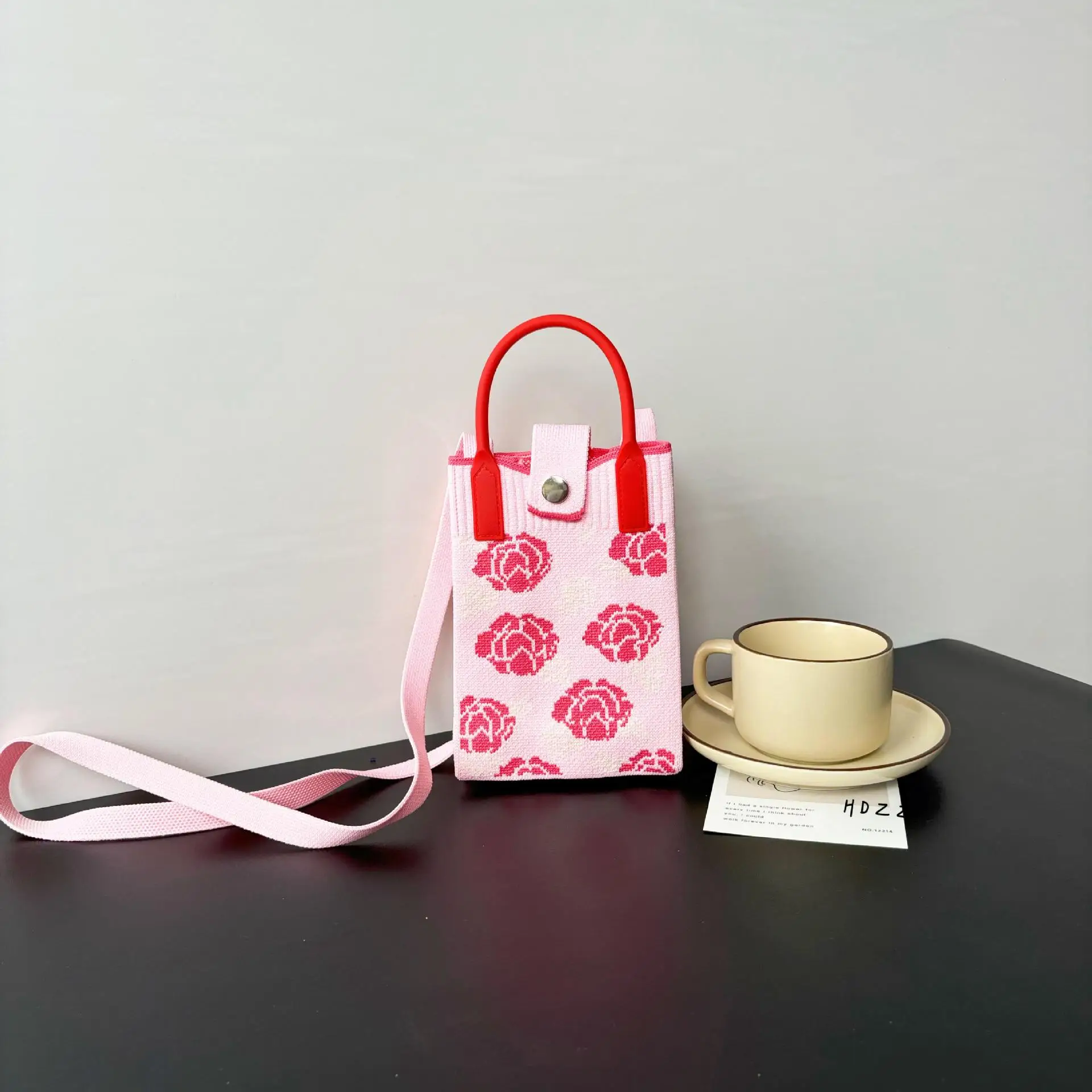 Flower Knitted Shoulder Crossbody Bag Niche Trendy