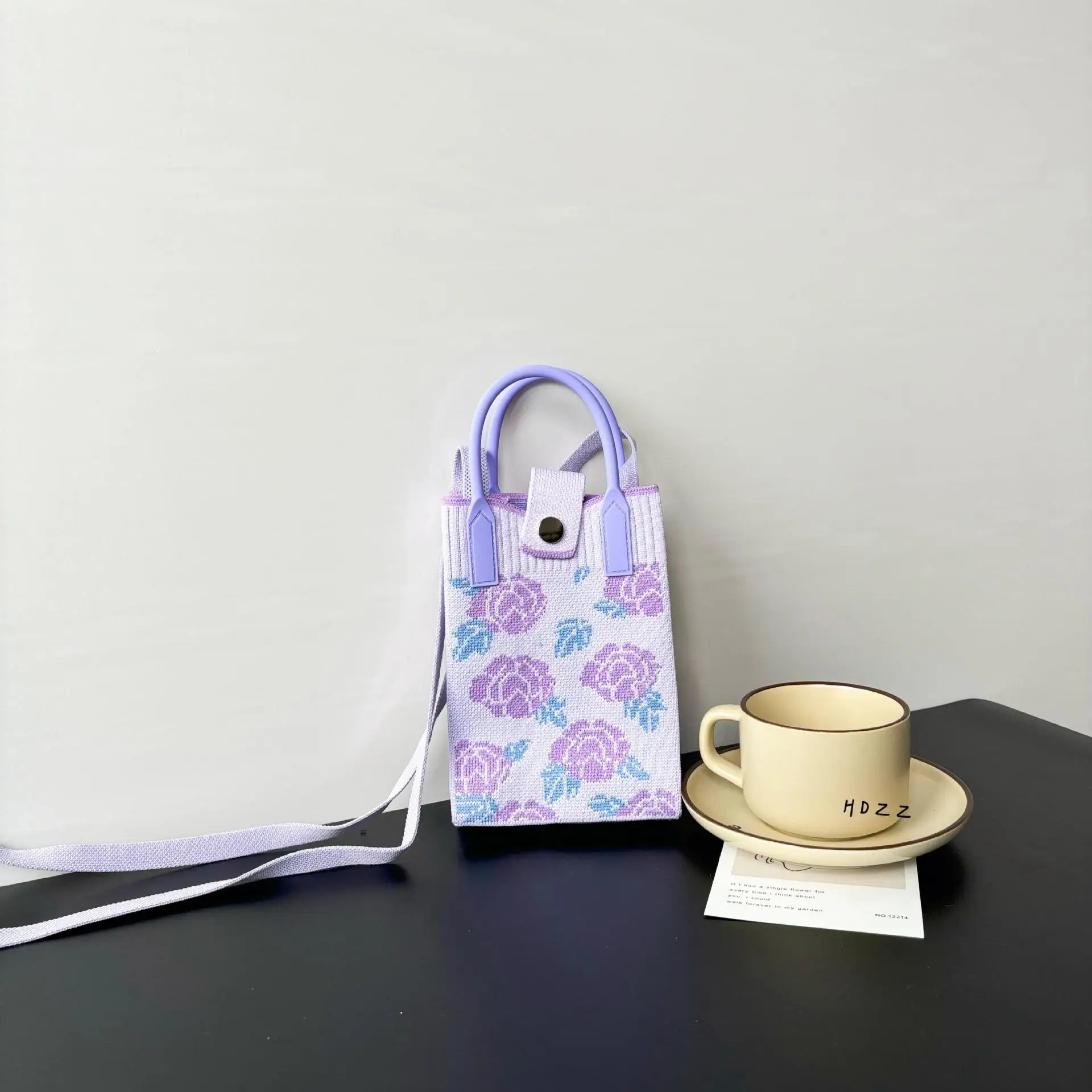 Flower Knitted Shoulder Crossbody Bag Niche Trendy