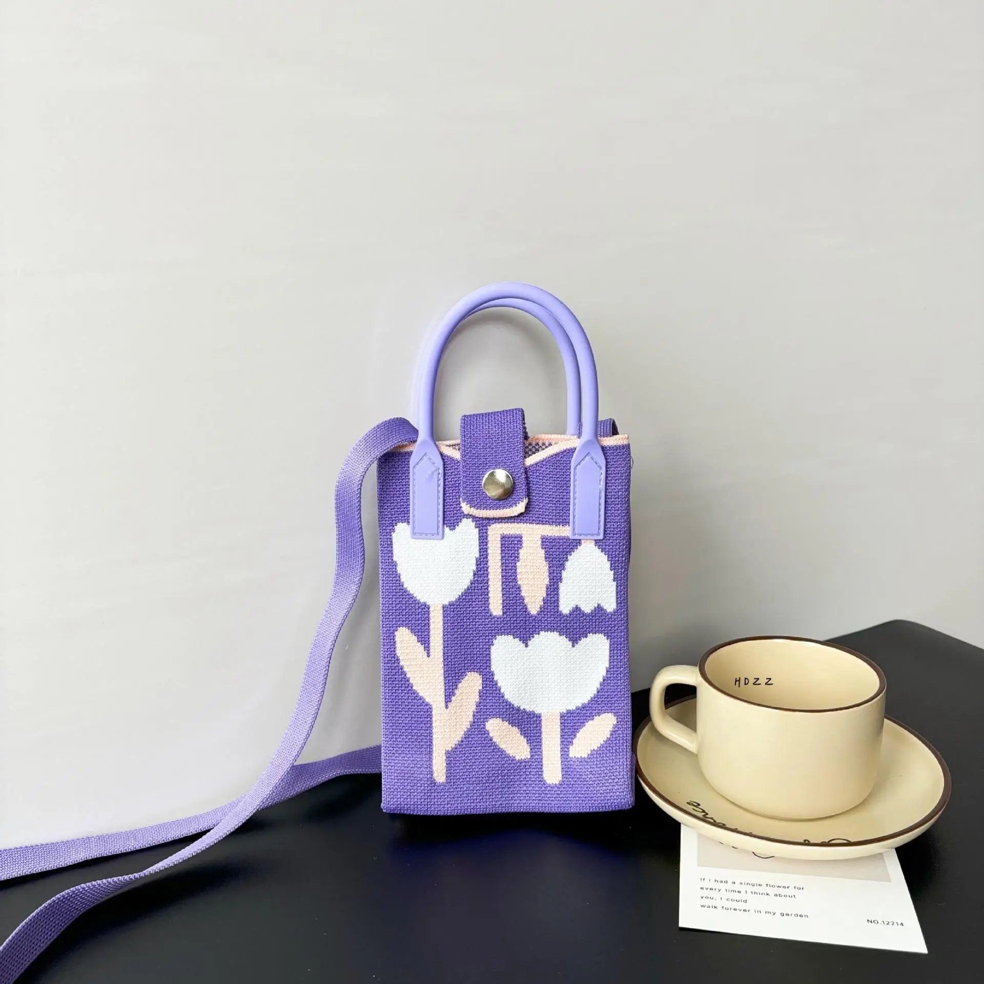 Flower Knitted Shoulder Crossbody Bag Niche Trendy