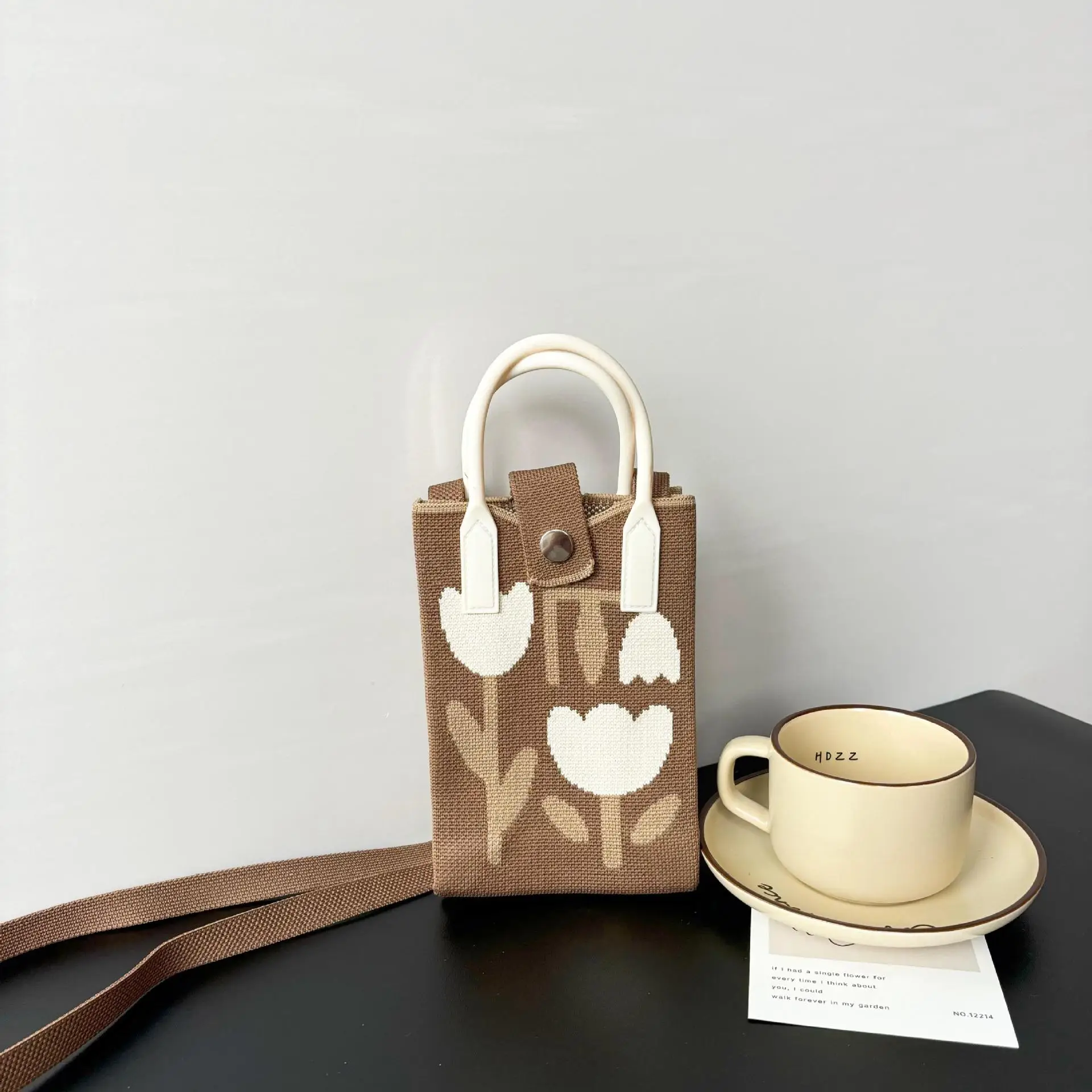 Flower Knitted Shoulder Crossbody Bag Niche Trendy