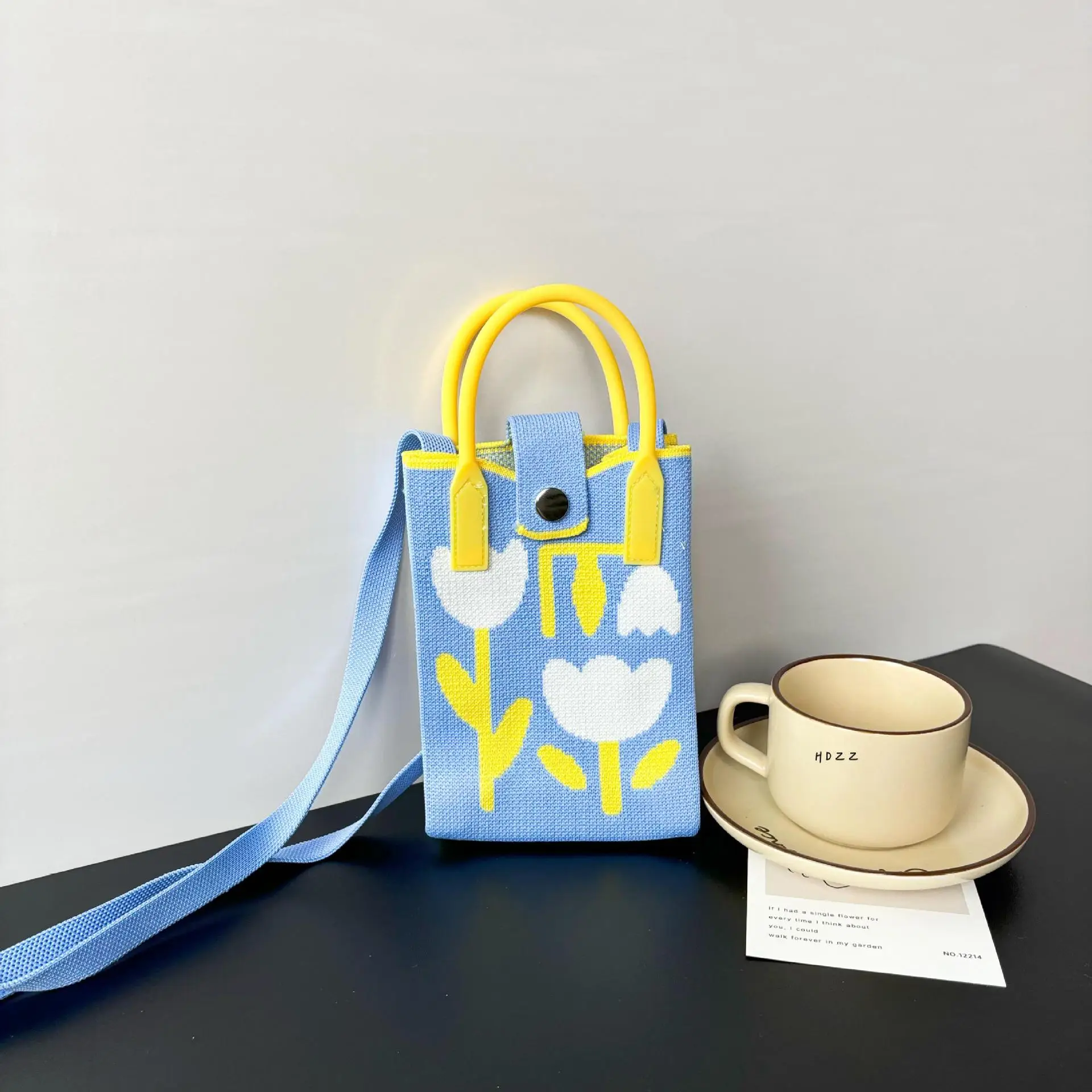 Flower Knitted Shoulder Crossbody Bag Niche Trendy