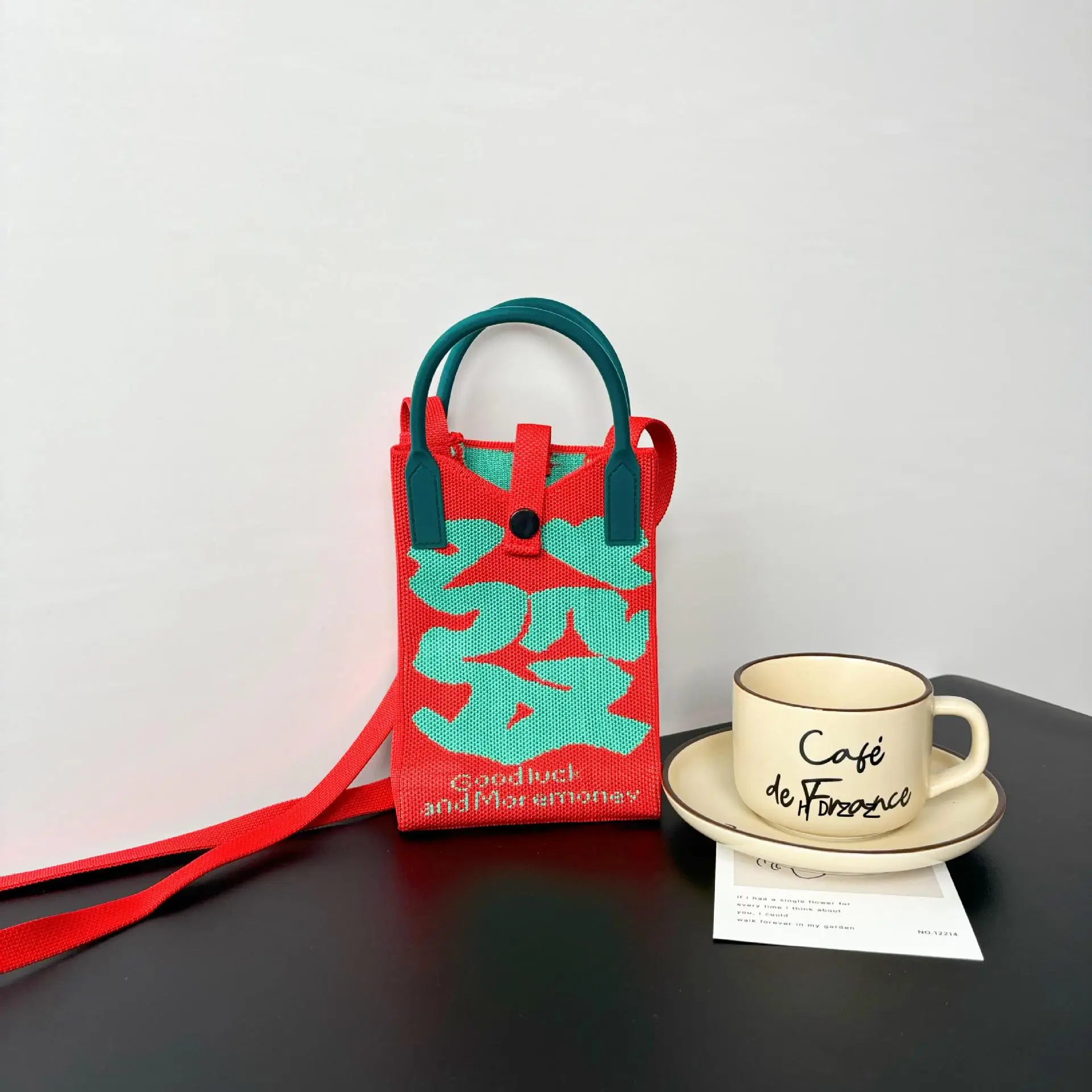 Flower Knitted Shoulder Crossbody Bag Niche Trendy