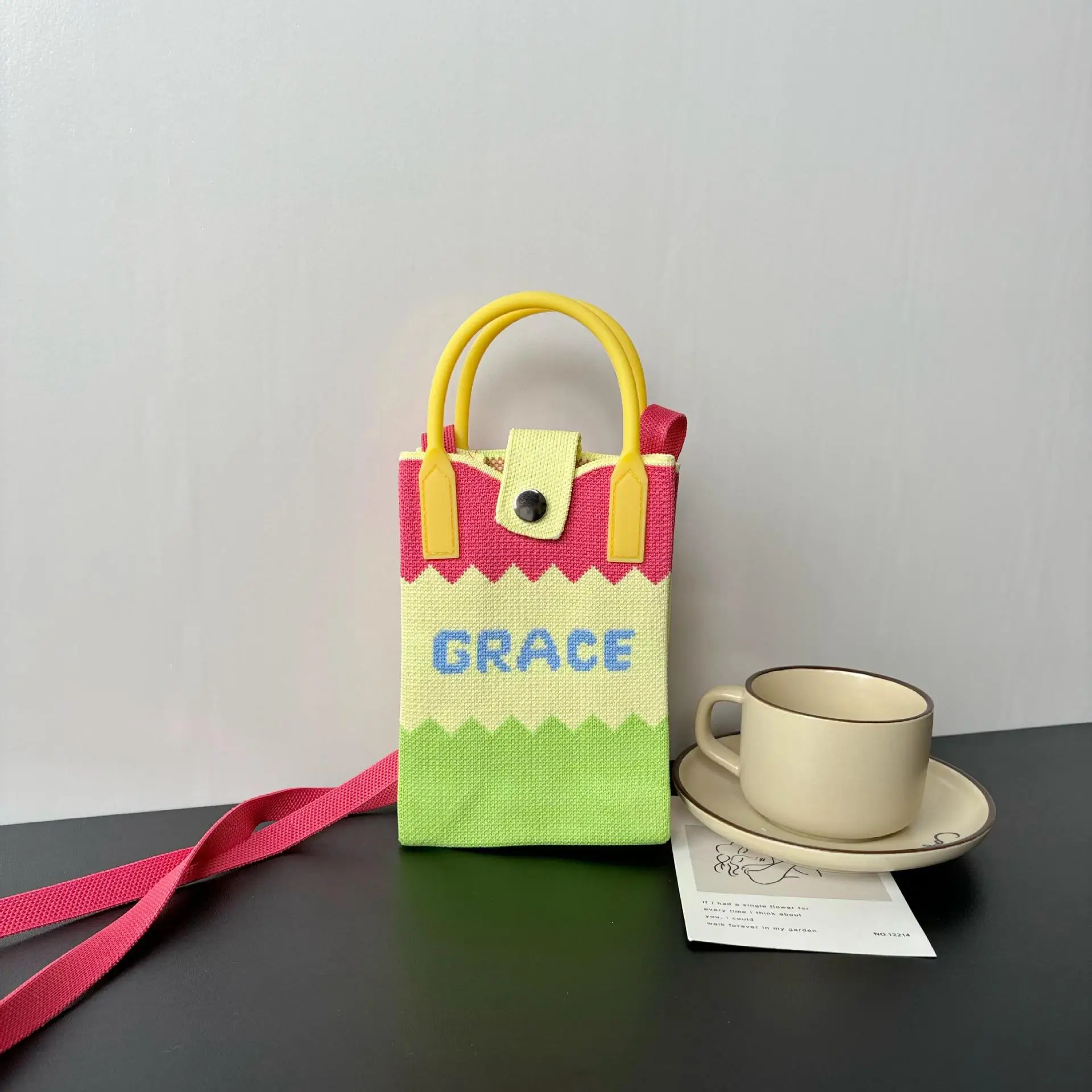 Flower Knitted Shoulder Crossbody Bag Niche Trendy