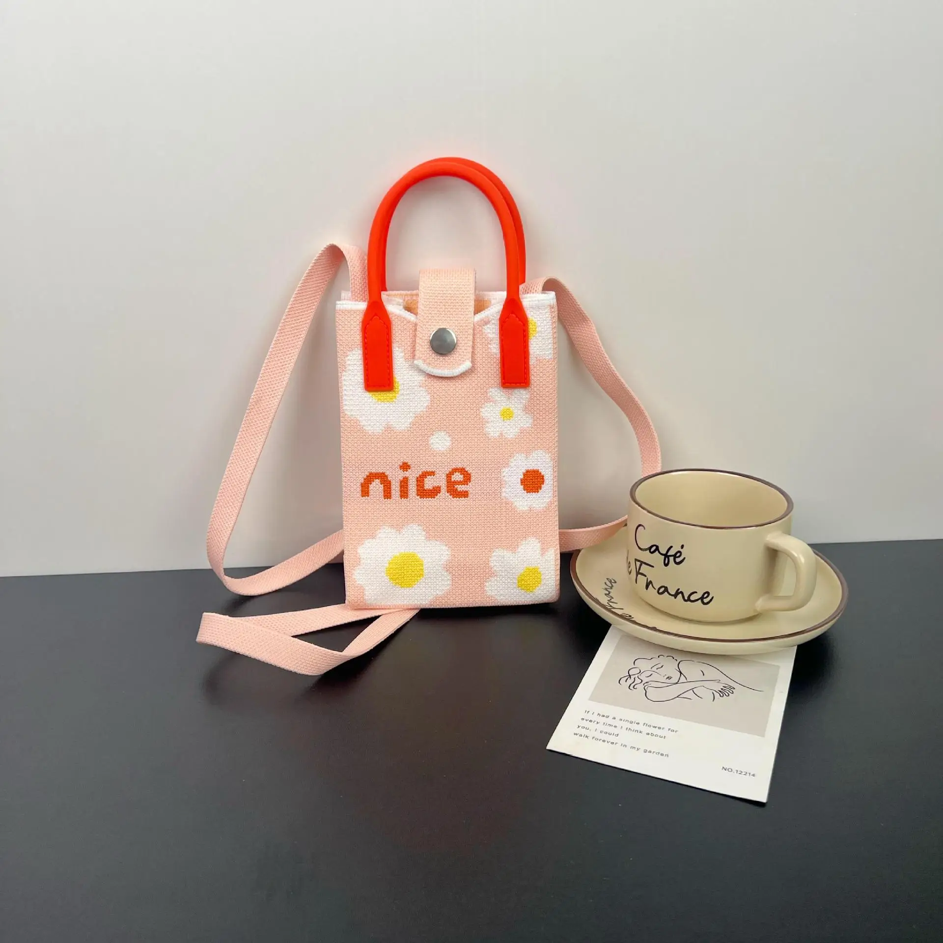 Flower Knitted Shoulder Crossbody Bag Niche Trendy
