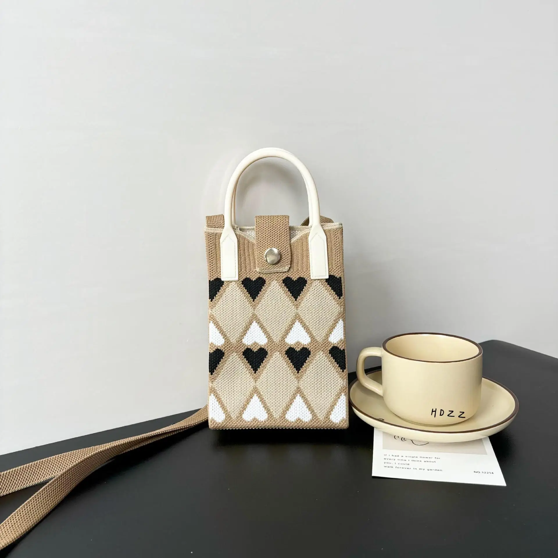 Flower Knitted Shoulder Crossbody Bag Niche Trendy