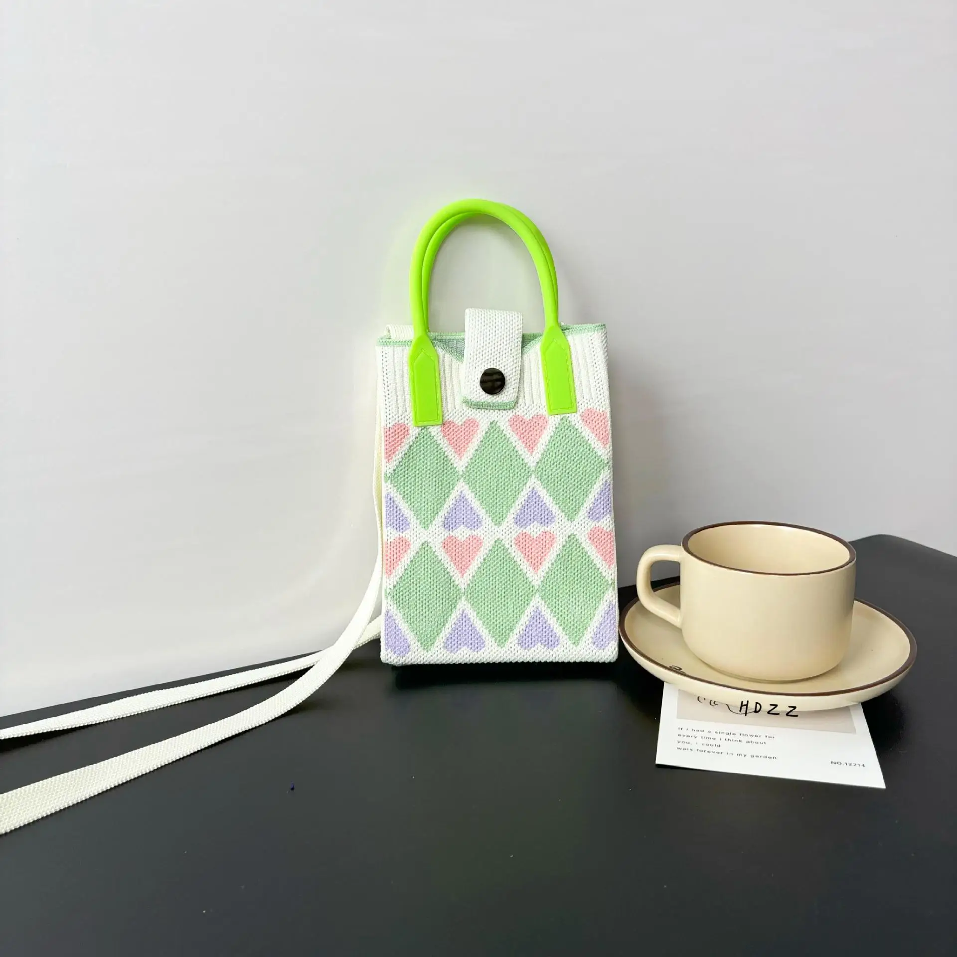 Flower Knitted Shoulder Crossbody Bag Niche Trendy