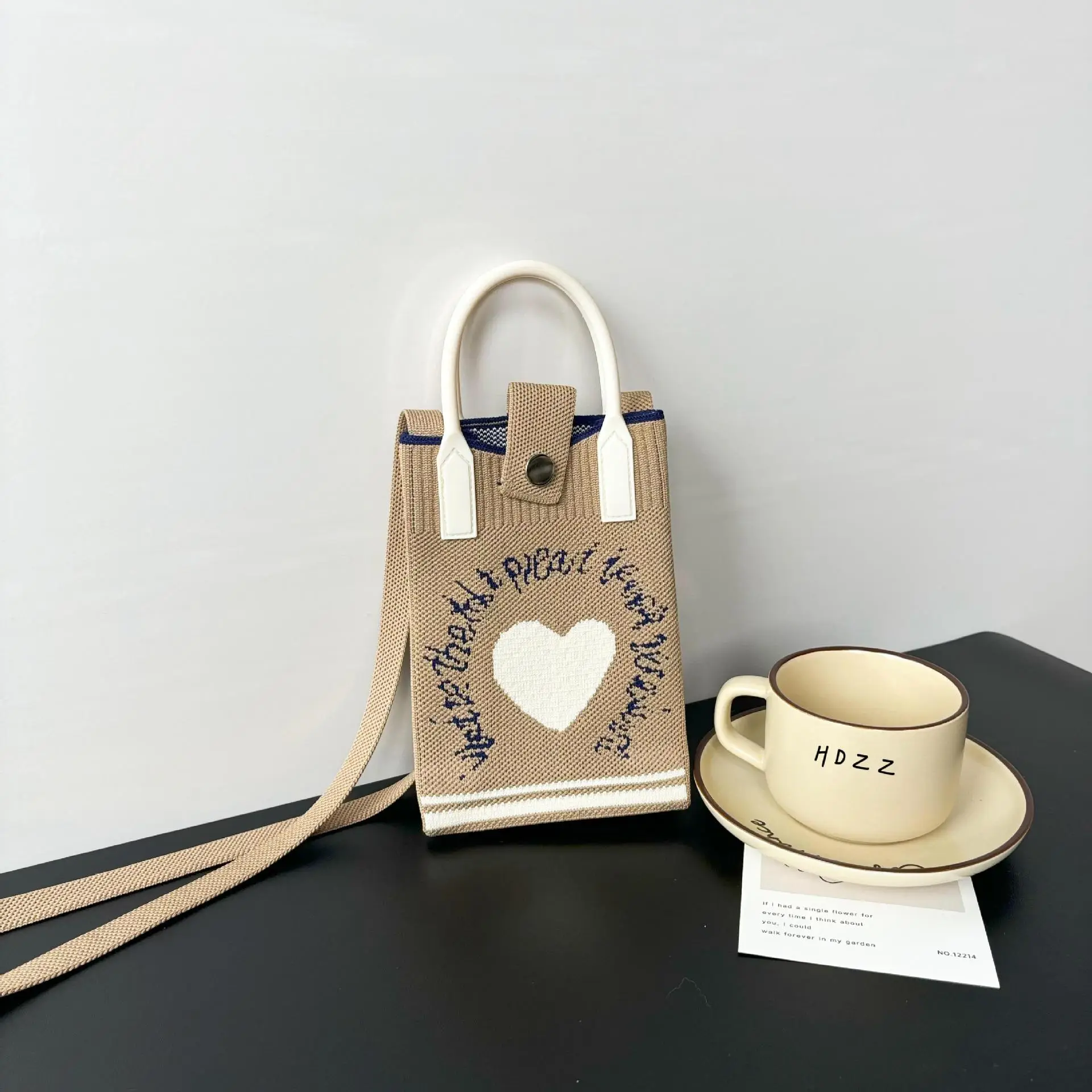 Flower Knitted Shoulder Crossbody Bag Niche Trendy