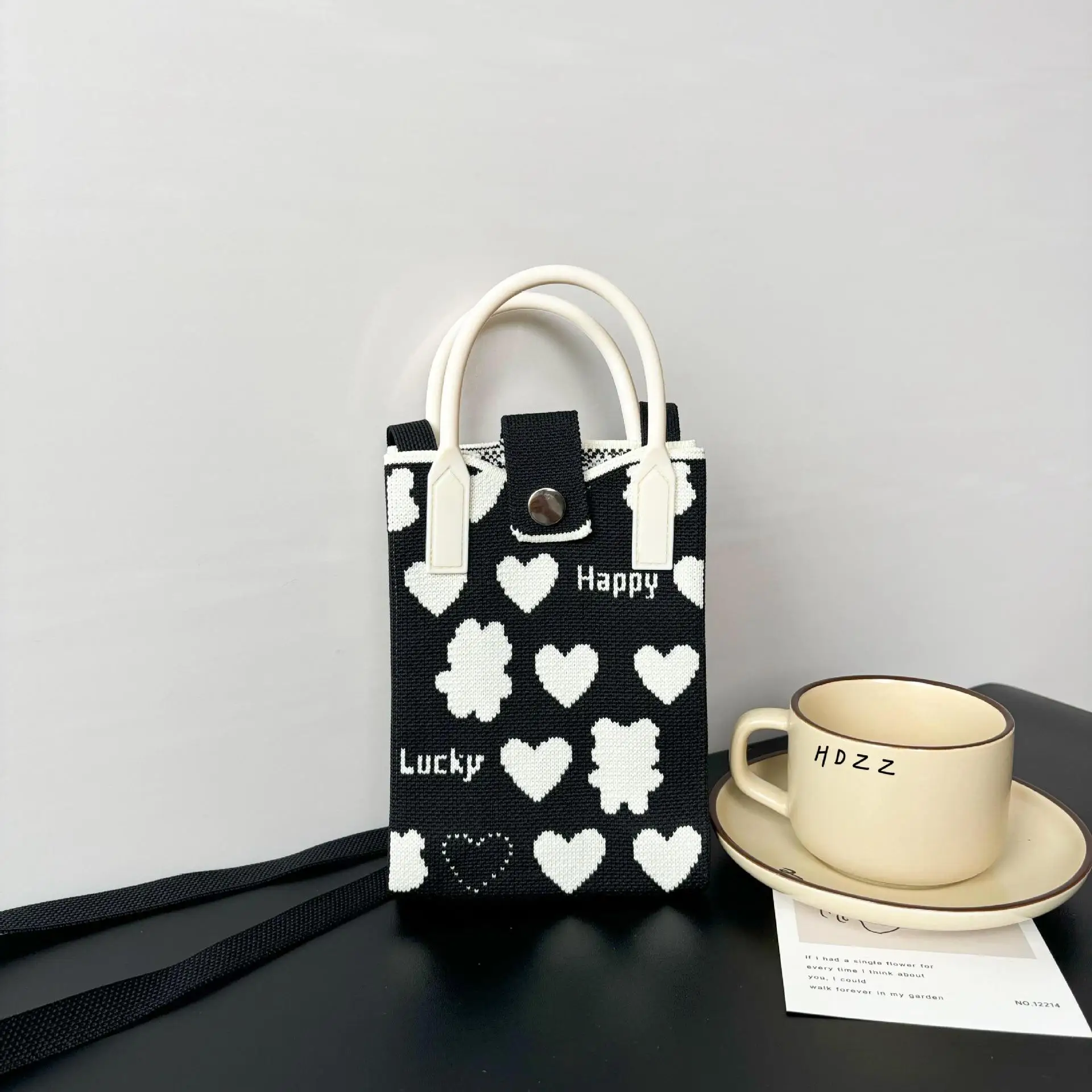 Flower Knitted Shoulder Crossbody Bag Niche Trendy