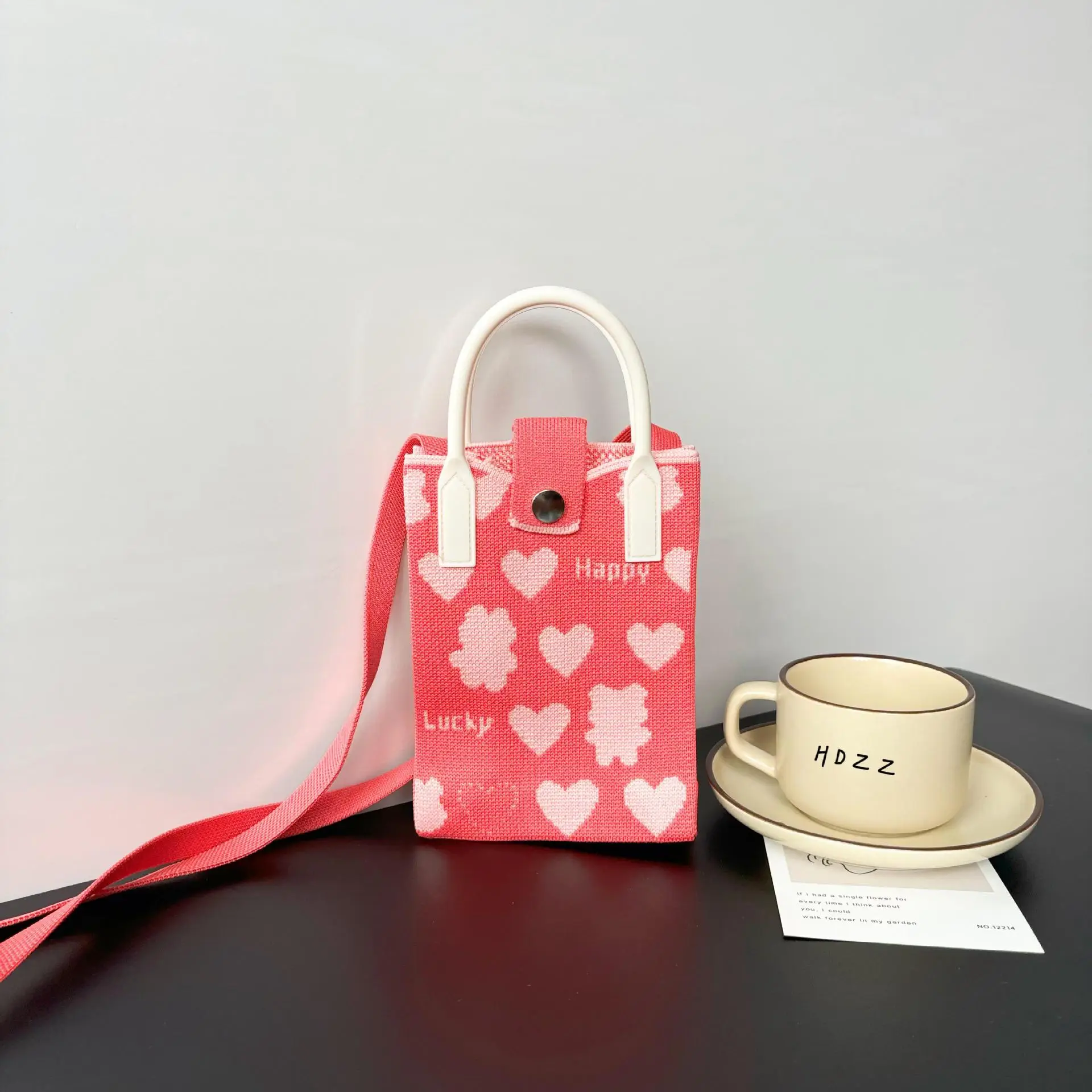 Flower Knitted Shoulder Crossbody Bag Niche Trendy