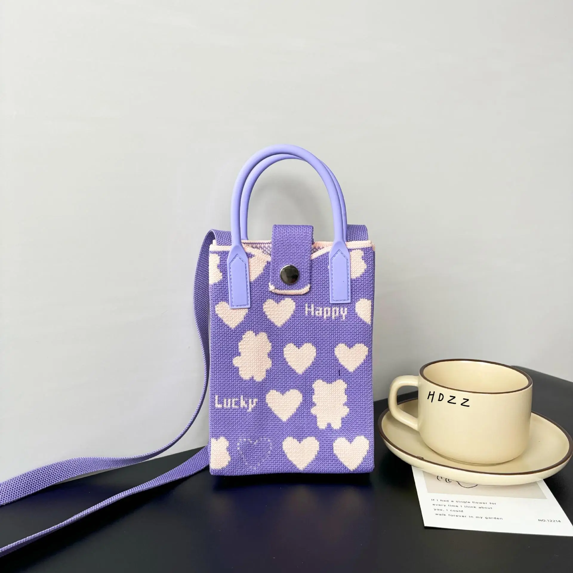 Flower Knitted Shoulder Crossbody Bag Niche Trendy