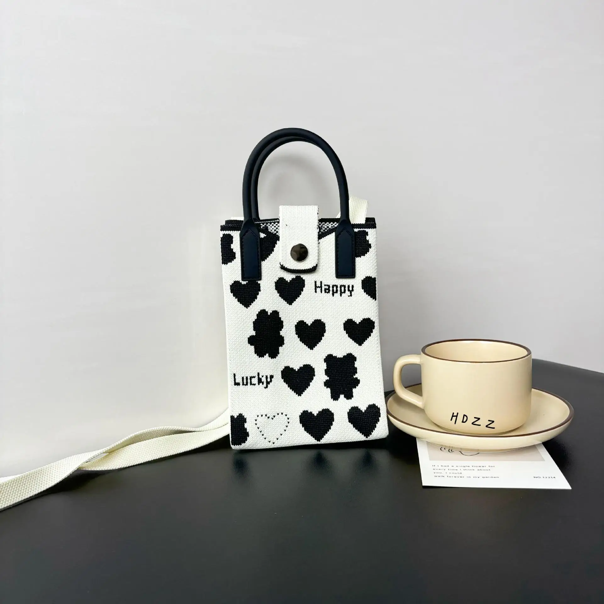 Flower Knitted Shoulder Crossbody Bag Niche Trendy