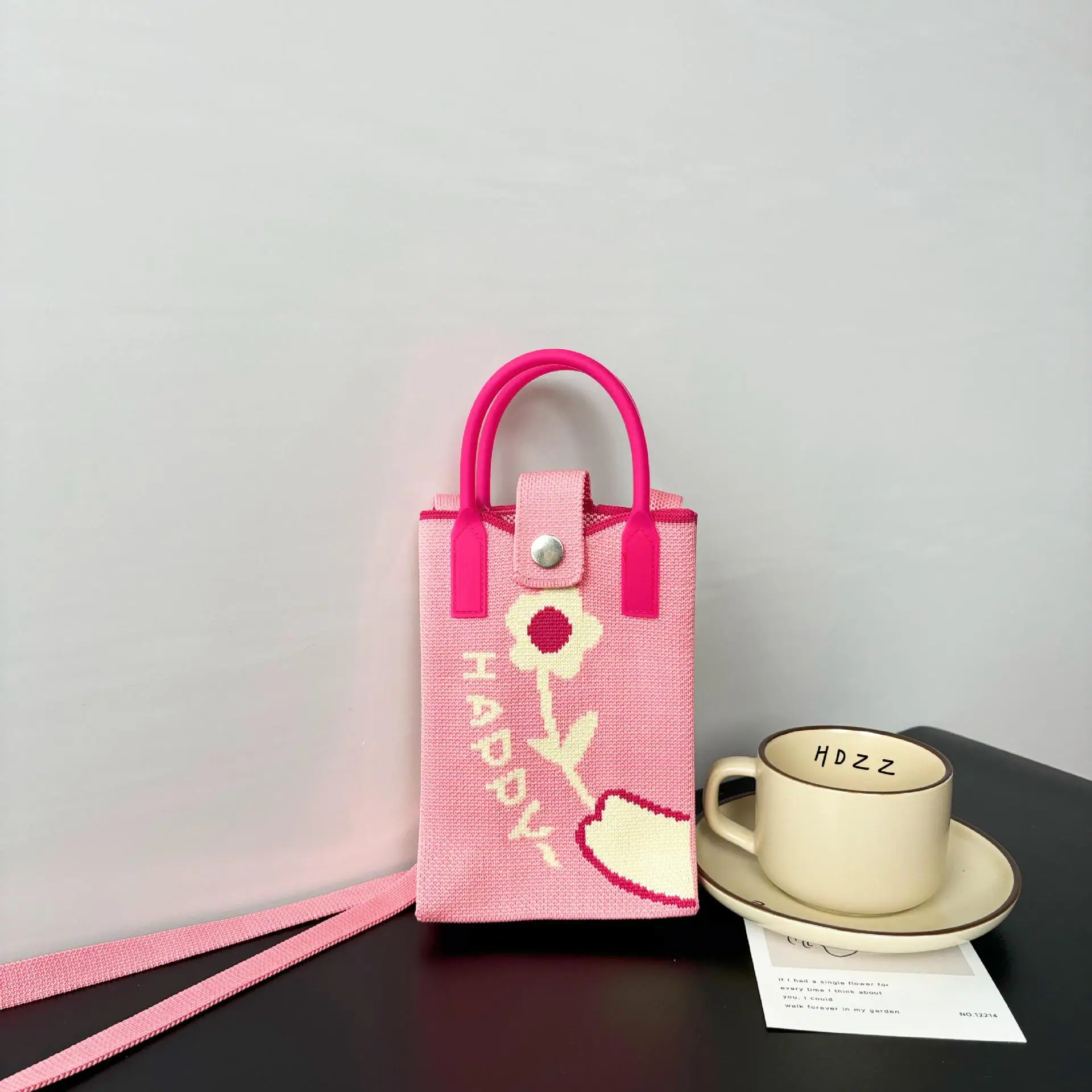Flower Knitted Shoulder Crossbody Bag Niche Trendy