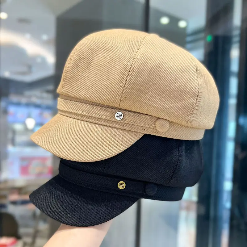 Women's K-Style Octagonal Hat Brown 2024 - Image 6