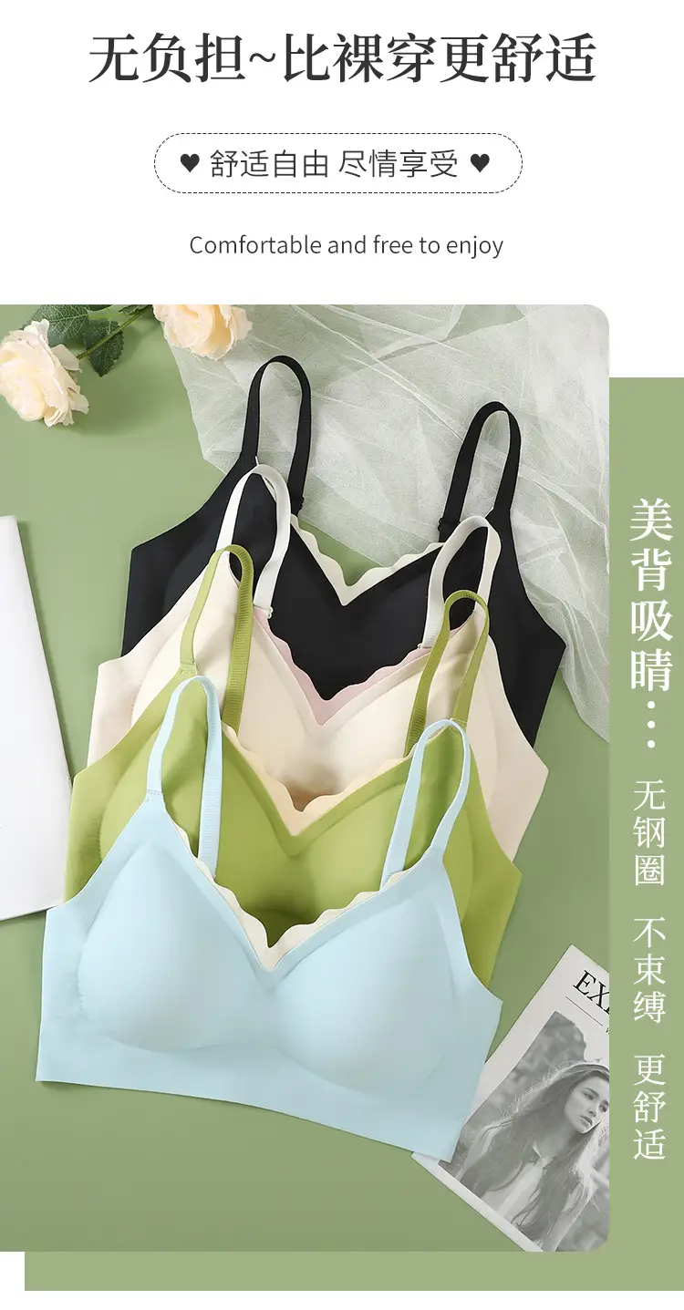 Women's Small Chest Gathering Traceless Bra — feature 5