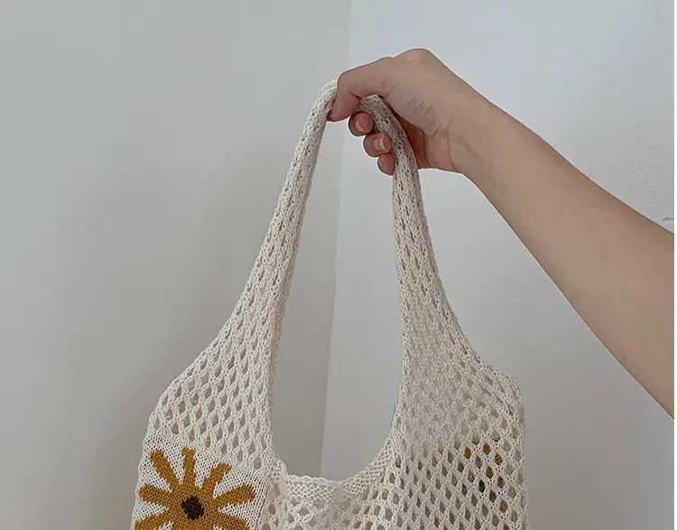 Women's Knitted Flower Shoulder Bag Large Capacity — feature 23
