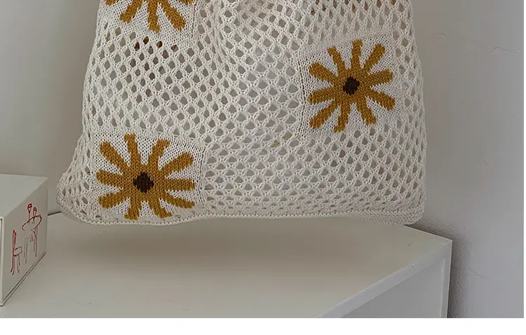 Women's Knitted Flower Shoulder Bag Large Capacity — feature 24