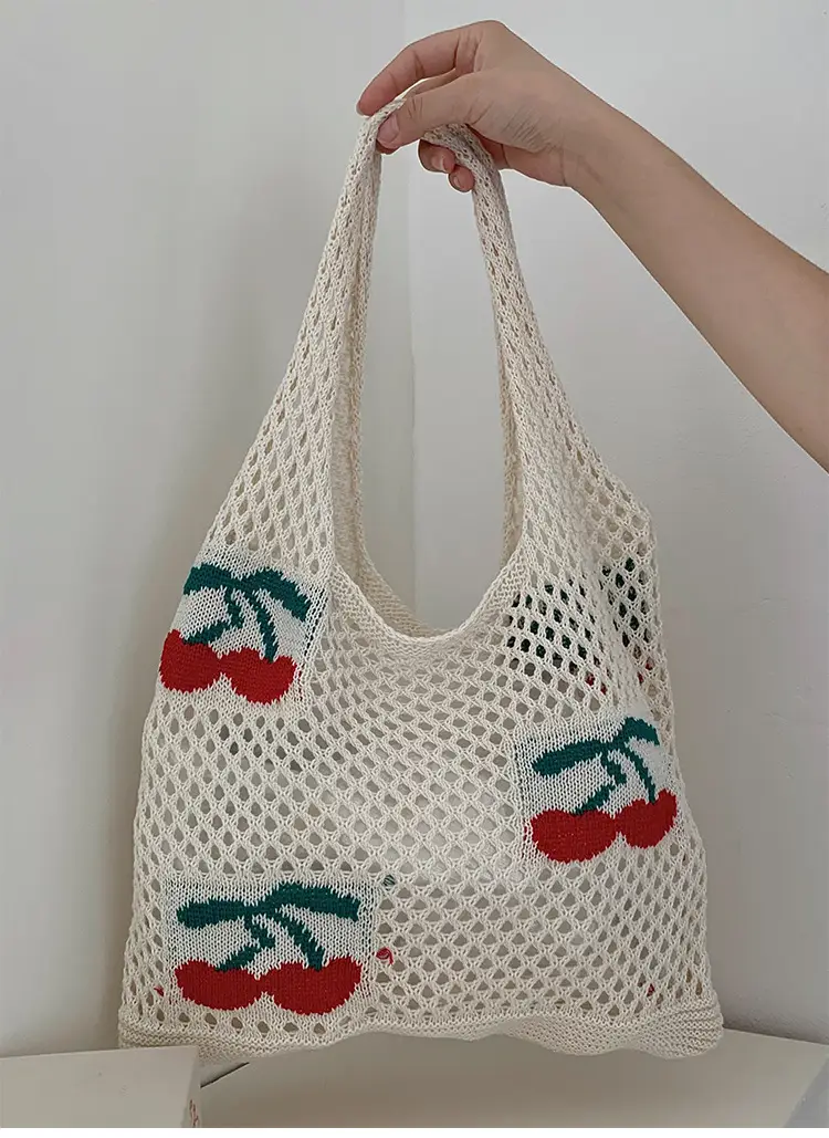Women's Knitted Flower Shoulder Bag Large Capacity — feature 25