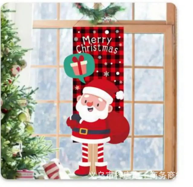 Christmas Snowman Hanging Flag Decor — feature 2