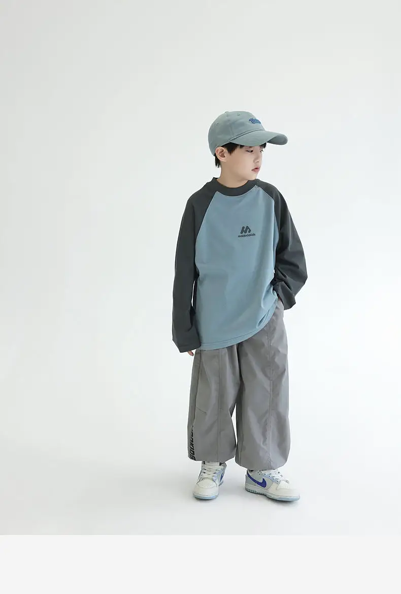 Panda Yuanyuan Boys Raglan Sleeve T-Shirt Green White Cotton — feature 38