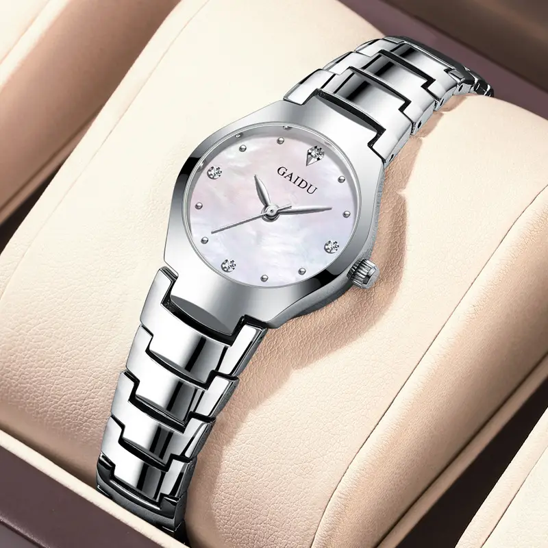 Ultra-Thin Women's Quartz Watch with Fine Steel Band