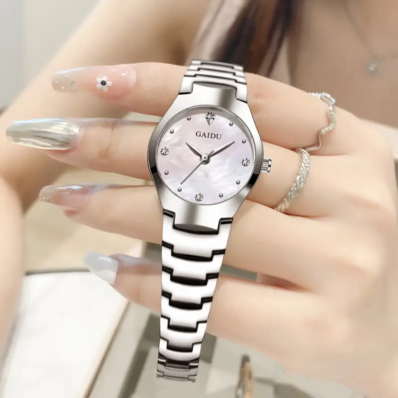 Ultra-Thin Women's Quartz Watch with Fine Steel Band