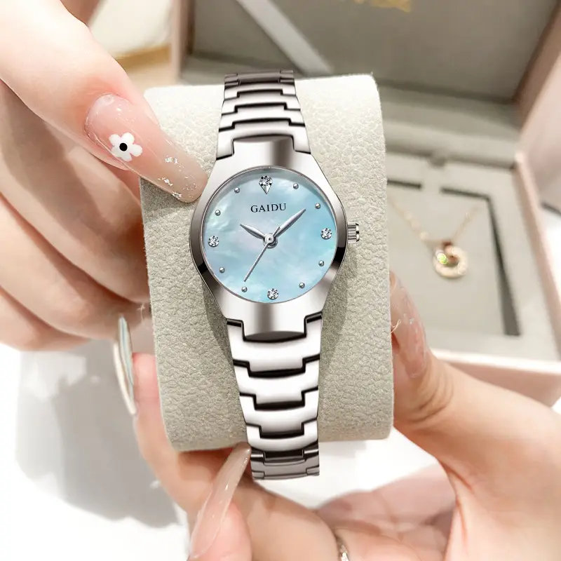 Ultra-Thin Women's Quartz Watch with Fine Steel Band