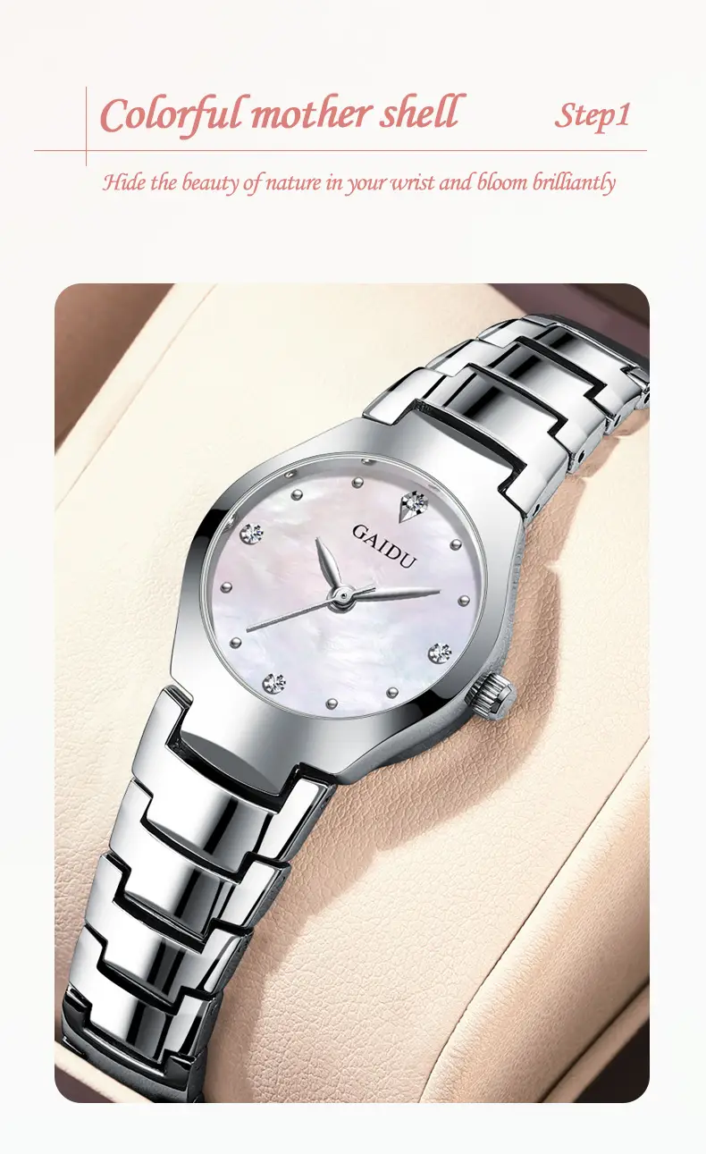 Ultra-Thin Women's Quartz Watch with Fine Steel Band — feature 21