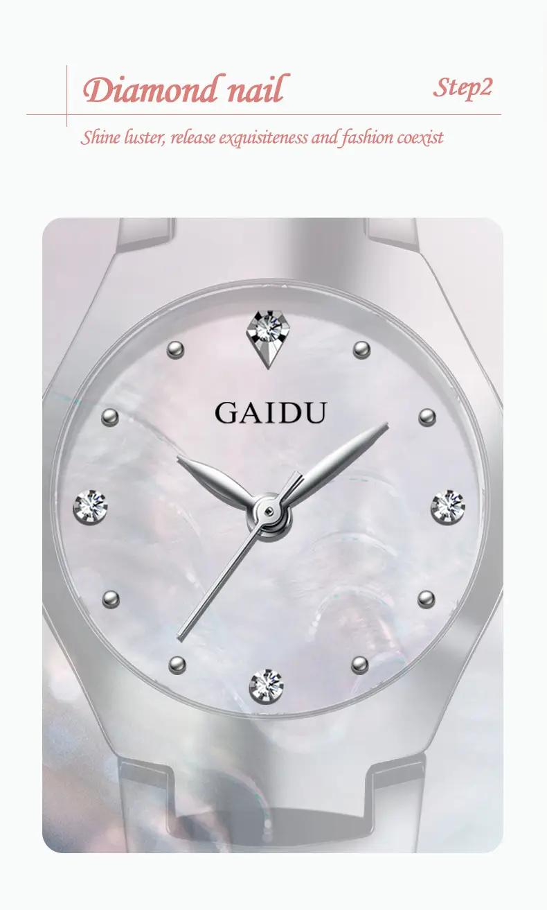 Ultra-Thin Women's Quartz Watch with Fine Steel Band — feature 22
