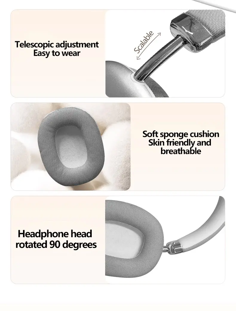 Pink Wireless Bluetooth Headphones Type-C for Students & Gamers β feature 12