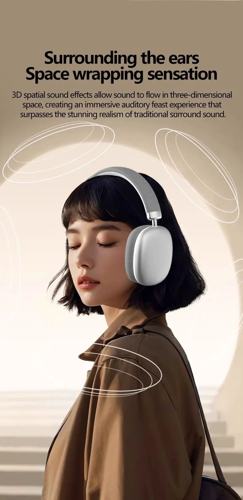 Pink Wireless Bluetooth Headphones Type-C for Students & Gamers β feature 7